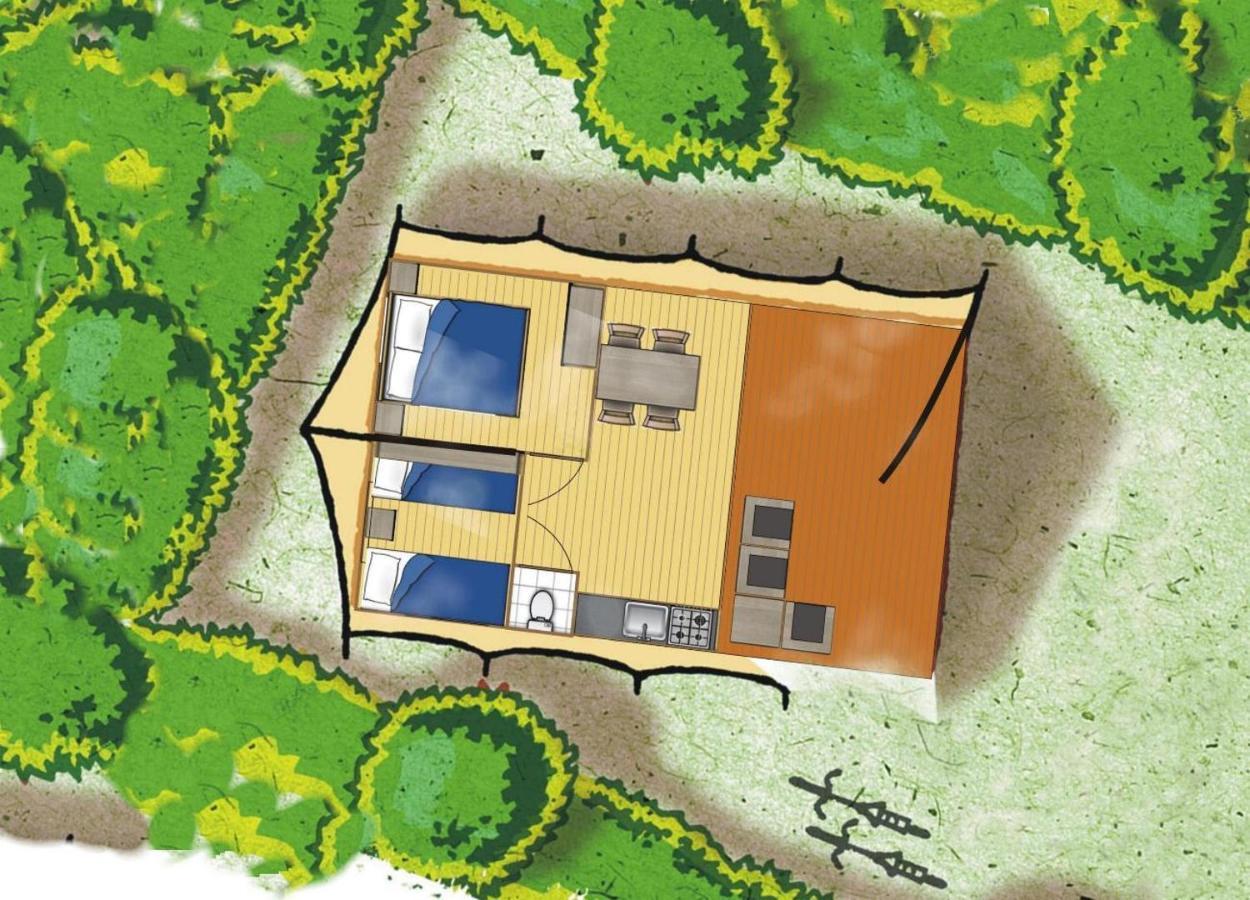 Glamping Les Arbres, Luxe Safaritent Met Zwembad Cronat 외부 사진
